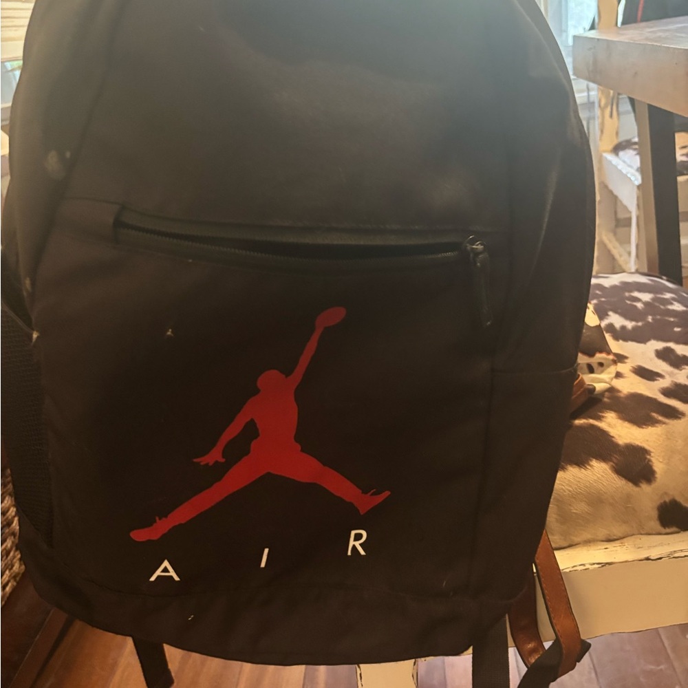 Nike Black Backpack with Red Logo